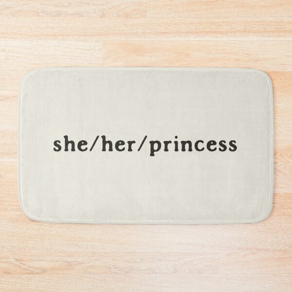 Item preview, Funny Lesbian Joke She Her Princess Pronouns (black) designed and sold by TackyTime.