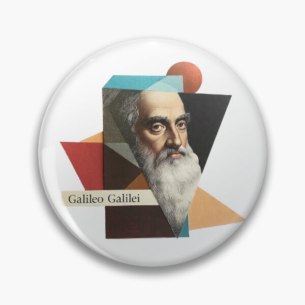 Item preview, Galileo – Father of Science Collage Portrait Art Print | Astronomy Physics Renaissance Poster designed and sold by OzzFrequency.