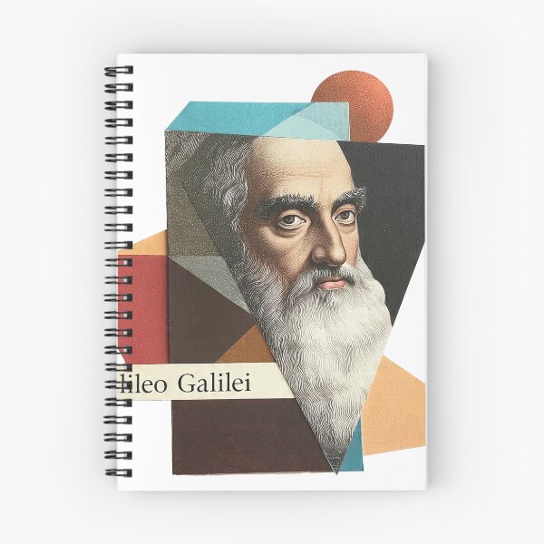 Item preview, Galileo – Father of Science Collage Portrait Art Print | Astronomy Physics Renaissance Poster designed and sold by OzzFrequency.