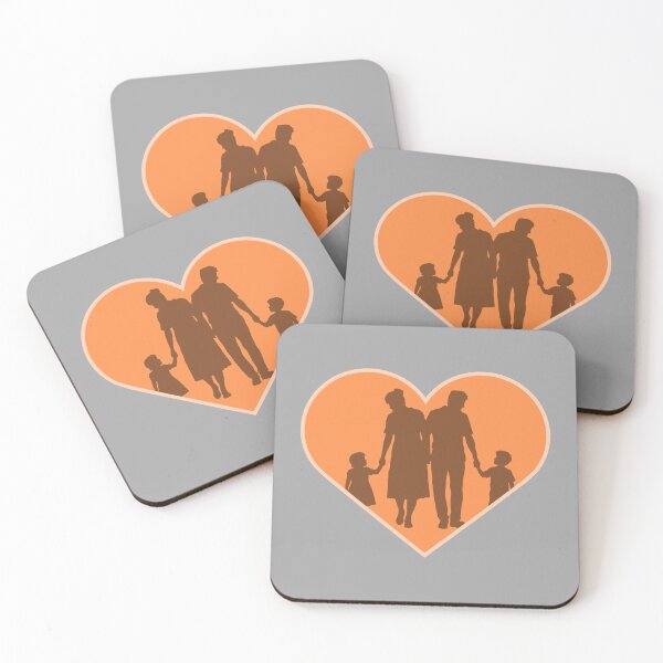 Item preview, Family Silhouette Colorful Modern Fun Together Love designed and sold by shirt-o-mat.