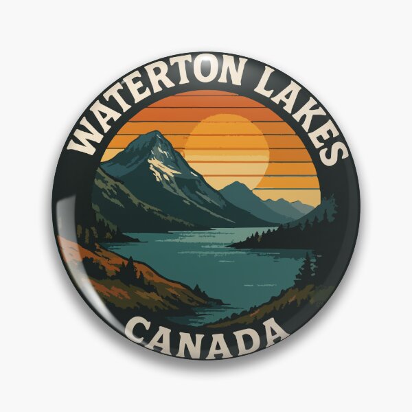 Item preview, Waterton Lakes National Park Canada Retro Travel designed and sold by TomFrontierArt.