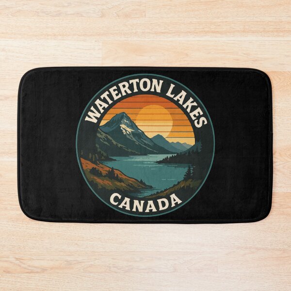 Item preview, Waterton Lakes National Park Canada Retro Travel designed and sold by TomFrontierArt.