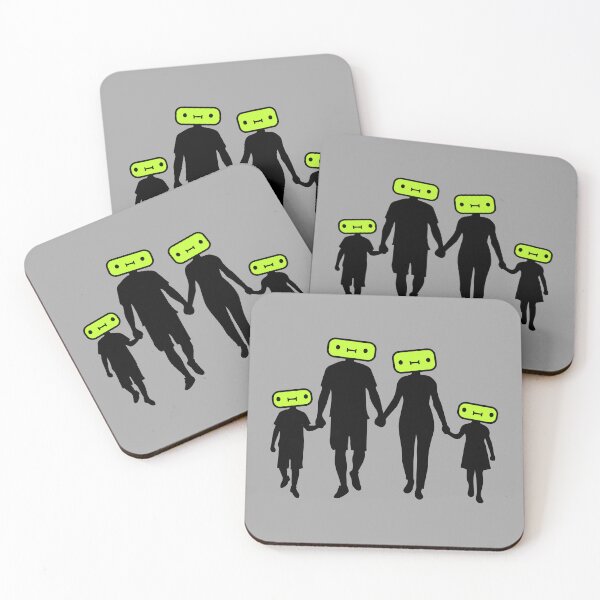 Item preview, Family Silhouette Colorful Modern Fun Together Love designed and sold by shirt-o-mat.