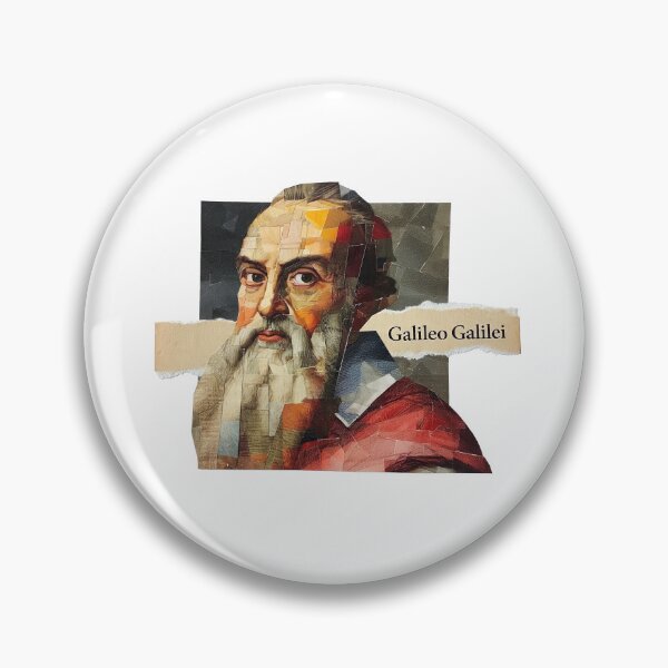 Item preview, Galileo – Father of Science Collage Portrait Art Print | Astronomy Physics Renaissance Poster designed and sold by OzzFrequency.
