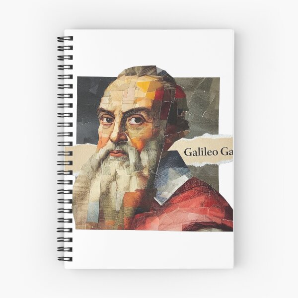Item preview, Galileo – Father of Science Collage Portrait Art Print | Astronomy Physics Renaissance Poster designed and sold by OzzFrequency.