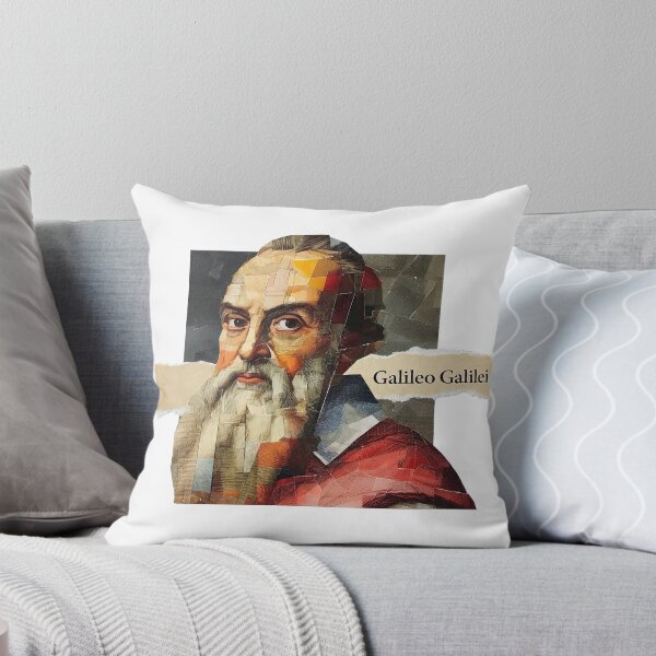Item preview, Galileo – Father of Science Collage Portrait Art Print | Astronomy Physics Renaissance Poster designed and sold by OzzFrequency.