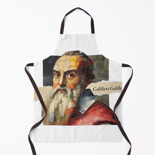 Item preview, Galileo – Father of Science Collage Portrait Art Print | Astronomy Physics Renaissance Poster designed and sold by OzzFrequency.