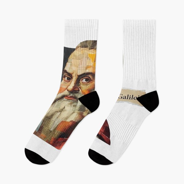 Item preview, Galileo – Father of Science Collage Portrait Art Print | Astronomy Physics Renaissance Poster designed and sold by OzzFrequency.