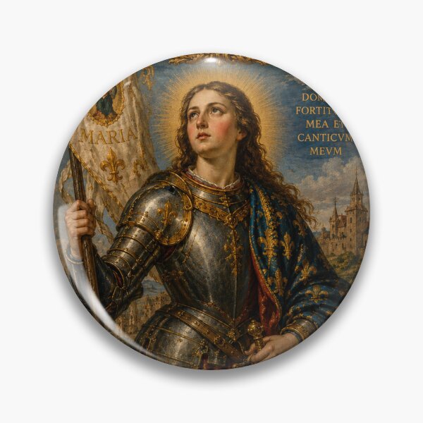 Item preview, Saint Joan of Arc Sacred Portrait Print | Catholic Christian Wall Decor | Timeless Inspirational Artwork designed and sold by Crux Fidelis.