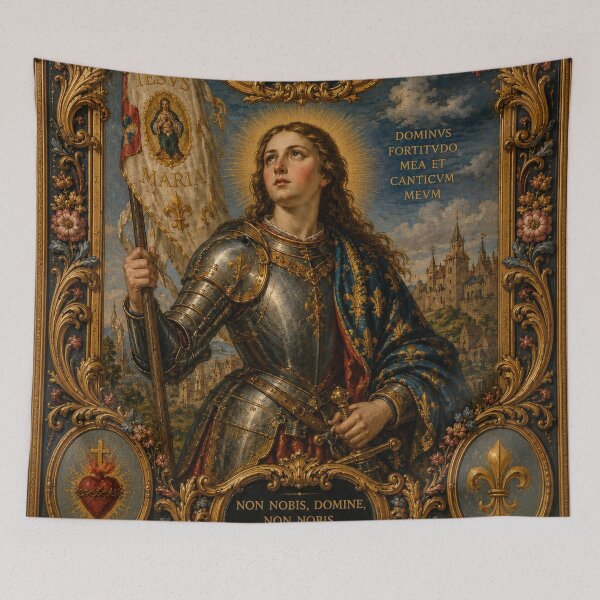 Item preview, Saint Joan of Arc Sacred Portrait Print | Catholic Christian Wall Decor | Timeless Inspirational Artwork designed and sold by Crux Fidelis.