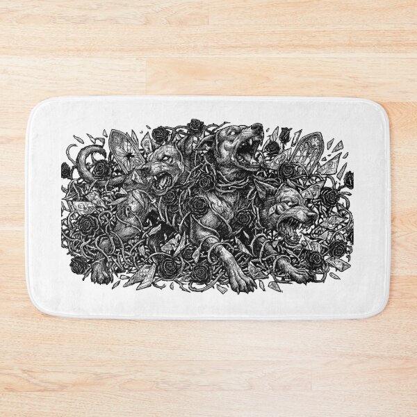 Item preview, Gothic Cerberus Woodcut designed and sold by krish-prints.