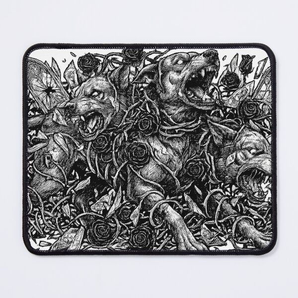 Item preview, Gothic Cerberus Woodcut designed and sold by krish-prints.