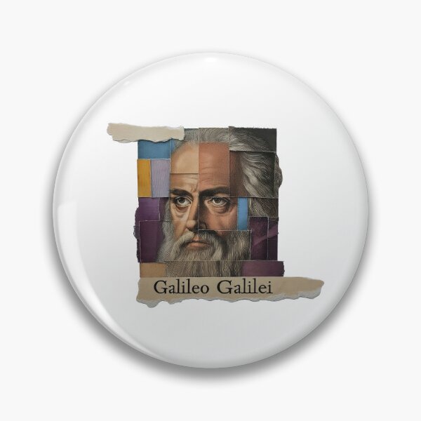 Item preview, Galileo – Father of Science Collage Portrait Art Print | Astronomy Physics Renaissance Poster designed and sold by OzzFrequency.