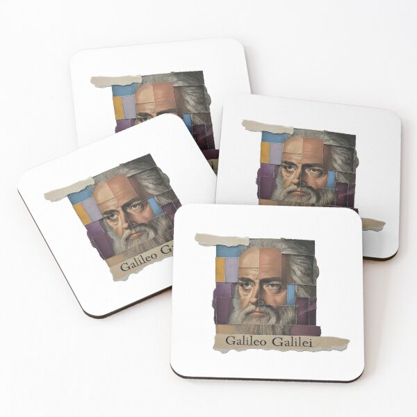 Item preview, Galileo – Father of Science Collage Portrait Art Print | Astronomy Physics Renaissance Poster designed and sold by OzzFrequency.