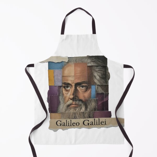 Item preview, Galileo – Father of Science Collage Portrait Art Print | Astronomy Physics Renaissance Poster designed and sold by OzzFrequency.