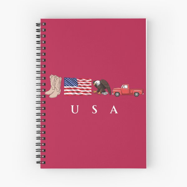 Item preview, USA Patriotic Symbols Cowboy Boots Eagle Red Pickup Truck designed and sold by tarzbol.