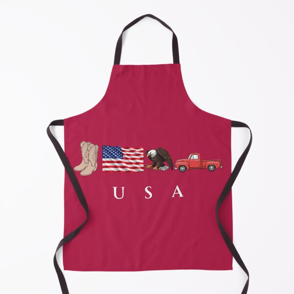 Item preview, USA Patriotic Symbols Cowboy Boots Eagle Red Pickup Truck designed and sold by tarzbol.