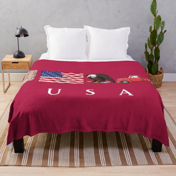 Item preview, USA Patriotic Symbols Cowboy Boots Eagle Red Pickup Truck designed and sold by tarzbol.