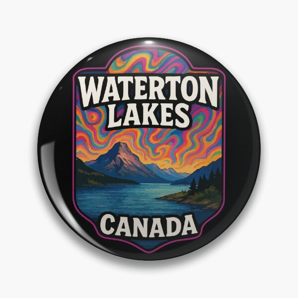 Item preview, Waterton Lakes National Park Psychedelic Trippy Travel designed and sold by TomFrontierArt.