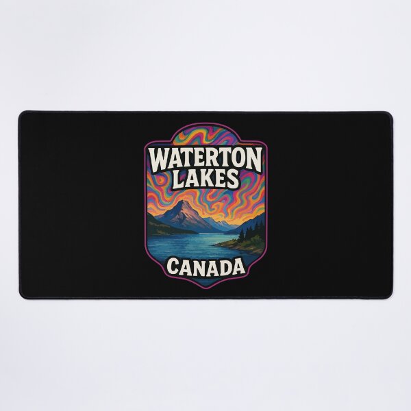 Item preview, Waterton Lakes National Park Psychedelic Trippy Travel designed and sold by TomFrontierArt.