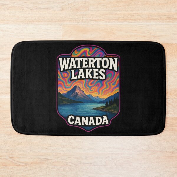 Item preview, Waterton Lakes National Park Psychedelic Trippy Travel designed and sold by TomFrontierArt.