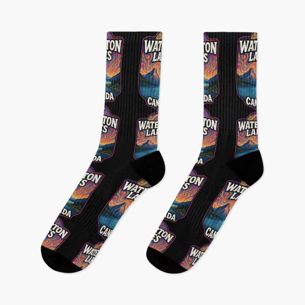 Item preview, Waterton Lakes National Park Psychedelic Trippy Travel designed and sold by TomFrontierArt.