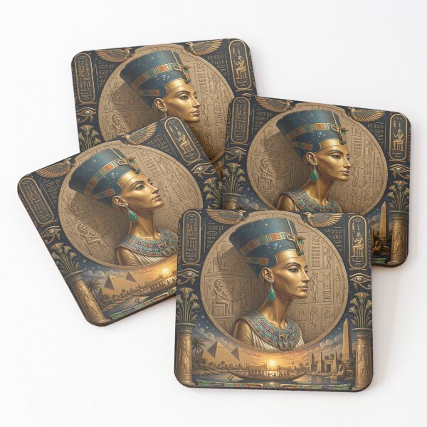 Item preview, Queen Nefertiti Eternal Beauty Ancient Egyptian Gold Aesthetic designed and sold by Queen Cleopatra.