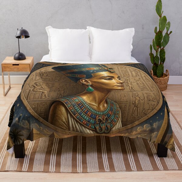 Item preview, Queen Nefertiti Eternal Beauty Ancient Egyptian Gold Aesthetic designed and sold by Queen Cleopatra.