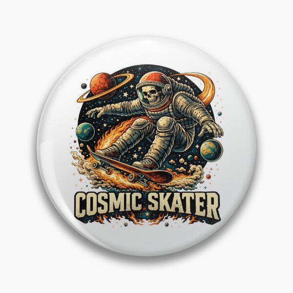 Item preview, Cosmic Skater Planet Saturn Retro Wave Style designed and sold by JonelleTshirts.