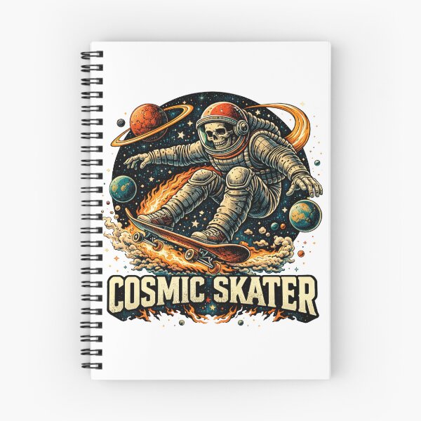 Item preview, Cosmic Skater Planet Saturn Retro Wave Style designed and sold by JonelleTshirts.