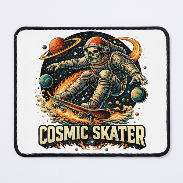 Item preview, Cosmic Skater Planet Saturn Retro Wave Style designed and sold by JonelleTshirts.