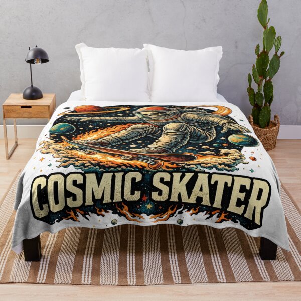 Item preview, Cosmic Skater Planet Saturn Retro Wave Style designed and sold by JonelleTshirts.