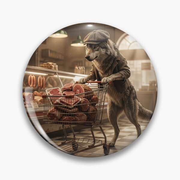 Item preview, Wolf in Human Clothing Visits the Butcher designed and sold by Tridentulus.
