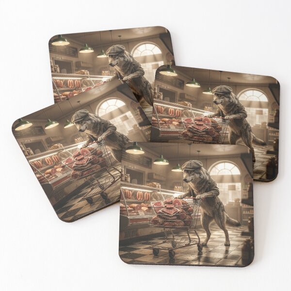 Item preview, Wolf in Human Clothing Visits the Butcher designed and sold by Tridentulus.