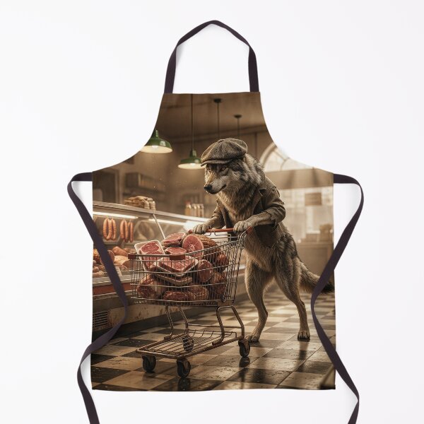 Item preview, Wolf in Human Clothing Visits the Butcher designed and sold by Tridentulus.