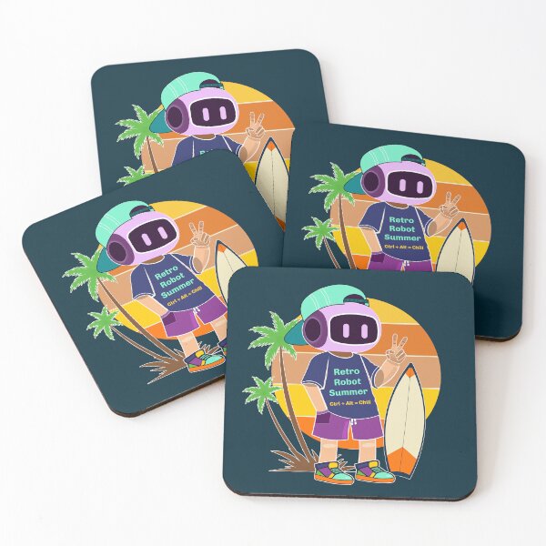 Item preview, Retro Robot Summer - Tech Humor Ctrl Alt Chill Surfer Bot designed and sold by Print Expert.