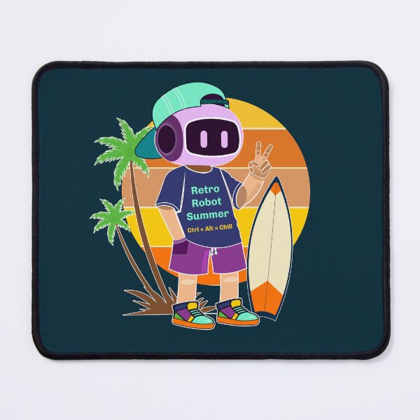 Item preview, Retro Robot Summer - Tech Humor Ctrl Alt Chill Surfer Bot designed and sold by Print Expert.