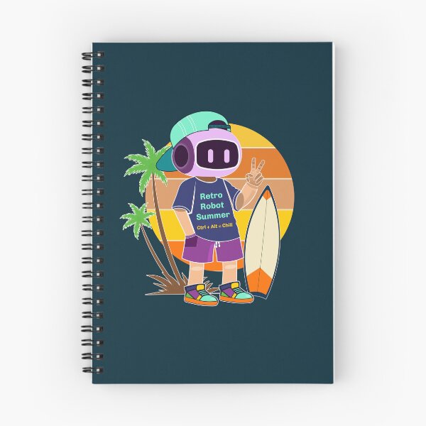Item preview, Retro Robot Summer - Tech Humor Ctrl Alt Chill Surfer Bot designed and sold by Print Expert.