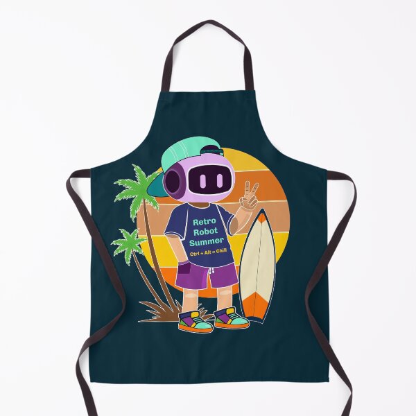 Item preview, Retro Robot Summer - Tech Humor Ctrl Alt Chill Surfer Bot designed and sold by Print Expert.