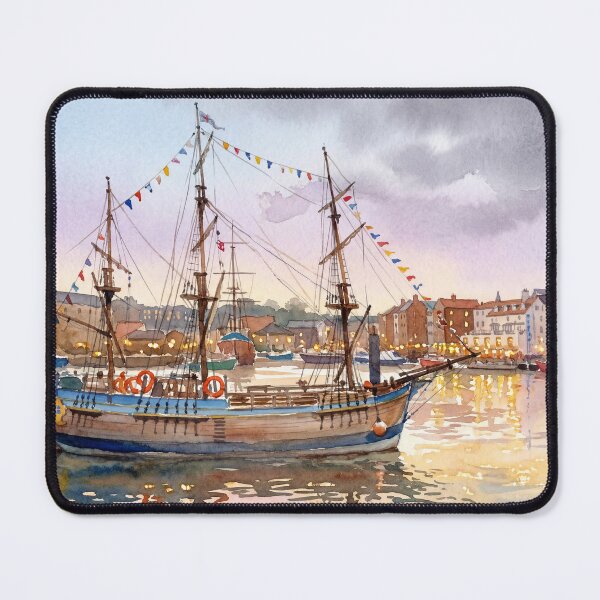 Item preview, Whitby Harbour Watercolour Style designed and sold by InkAndLatitude.