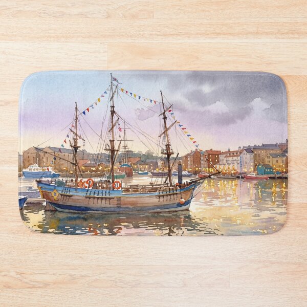 Item preview, Whitby Harbour Watercolour Style designed and sold by InkAndLatitude.