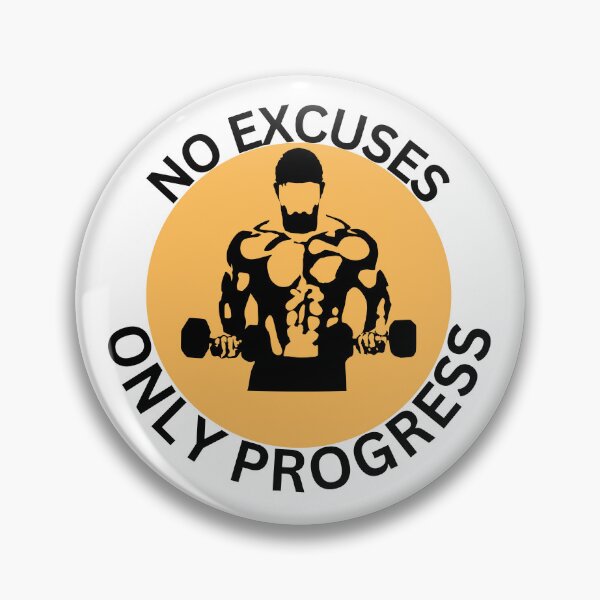 Item preview, No Excuses Only Progress Gym Motivation Design for Fitness Lovers designed and sold by 95PrintAura.