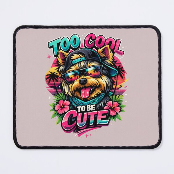 Item preview, Too Cool to Be Cute – Trendy Yorkie Pop Art Design designed and sold by Yorkie Magic Studio .