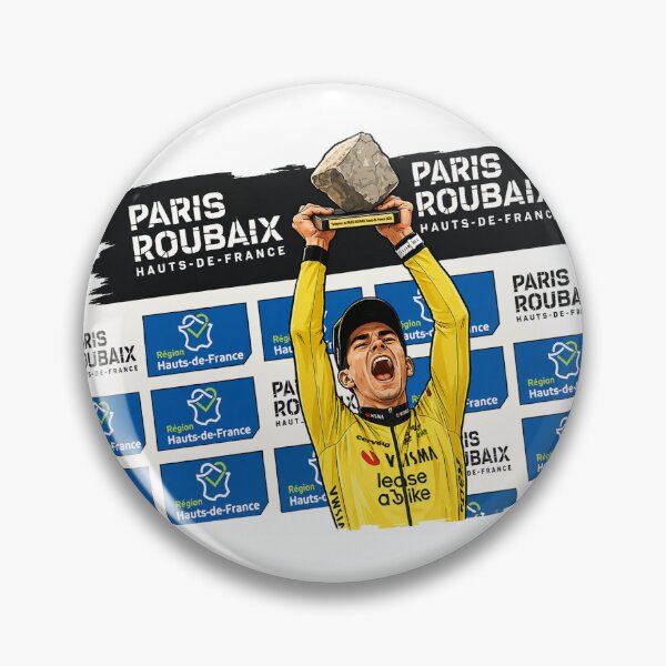 Item preview, Wout Van Aert Paris Roubaix winner  designed and sold by cyclingmania.