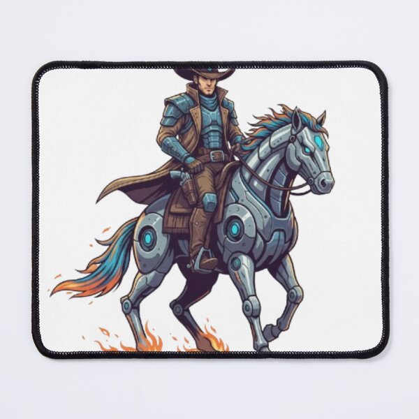 Item preview, Neon Space Cowboy Riding a Robo Horse designed and sold by PixelStyle Studio.