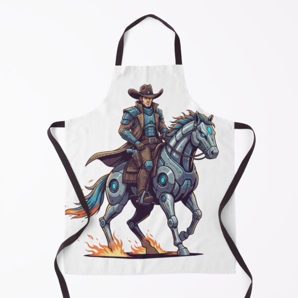 Item preview, Neon Space Cowboy Riding a Robo Horse designed and sold by PixelStyle Studio.