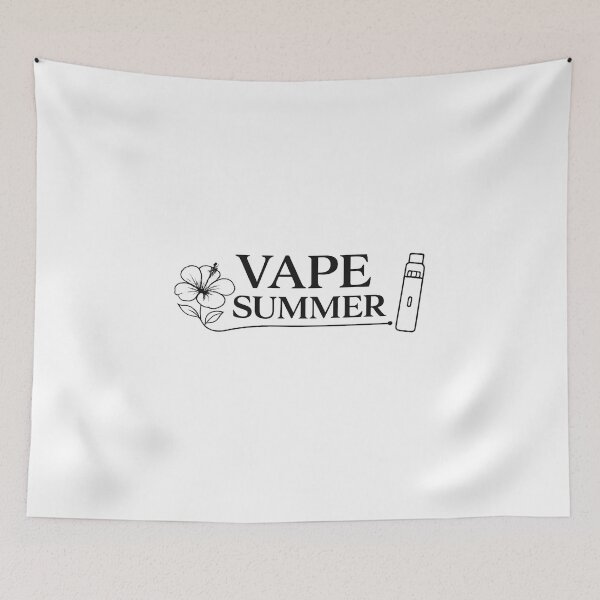 Item preview, VAPE SUMMER – Minimal Floral Vape Typography Design designed and sold by House of Taste Vape Designs.
