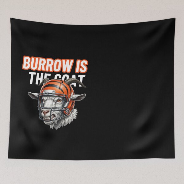 Item preview, Burrow GOAT Design Cincinnati Football Fan Gift designed and sold by ThatFootball12.