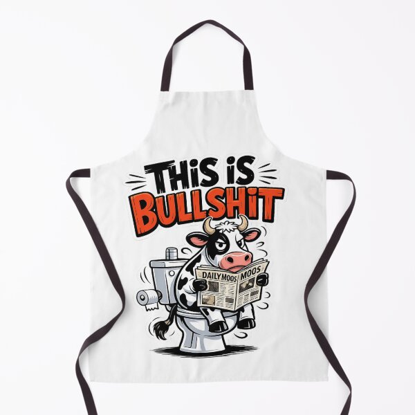 Item preview, Funny Cow Toilet Humor – This Is Bullshit Sticker designed and sold by MerchlyMike.