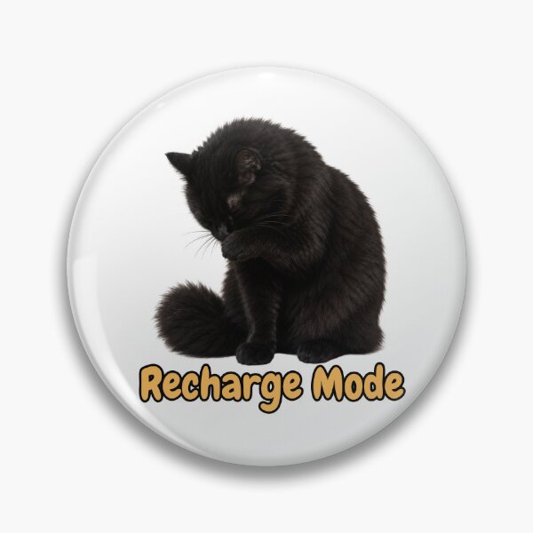 Item preview, Recharge Mode – Cozy Black Cat Illustration designed and sold by lumar23.
